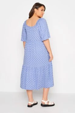 Gelaagde Midaxi-jurk Met Stippenprint & Flaremouwen In Blauw 9 Gelaagde Midaxi-jurk Met Stippenprint & Flaremouwen In Blauw -NAOMI Kleding Winkel 008da793 eaa8 4a 137207 C