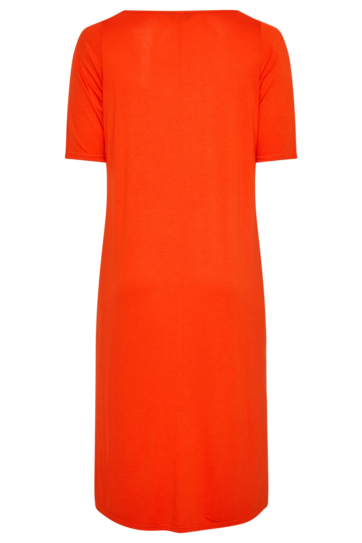 T-shirt-jurk Met Uitsnijding In Oranje 8 T-shirt-jurk Met Uitsnijding In Oranje - Afbeelding 6