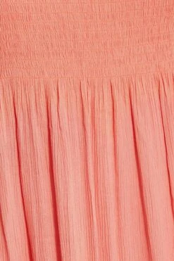 LIMITED COLLECTION - Jurk Van Kreukelstof Met Engelmouwen In Koraal -NAOMI Kleding Winkel 01d181d4 a13f 4b 217035 Z