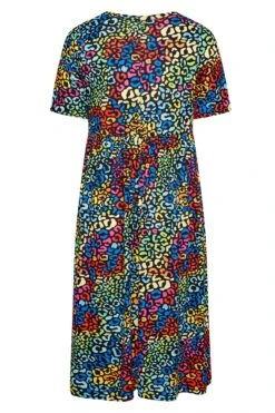 LIMITED COLLECTION - Aangerimpelde Midaxi-jurk Met Luipaardprint In Multi -NAOMI Kleding Winkel 04e4759e e7eb 49 214700 Y