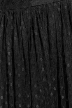 YOURS LONDON - Mouwloze Mesh Jurk Met Stippenprint & Strikbandjes In Zwart -NAOMI Kleding Winkel 0860ed40 2c32 44 161717 Z