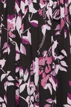 YOURS - Maxi-jurk Met Bladerprint En Omslag In Zwart/roze -NAOMI Kleding Winkel 08cf7199 21ae 46 137434 Z
