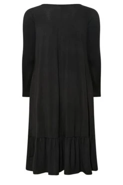 LIMITED COLLECTION - Midaxi-jurk Met Lange Mouwen & Strikdetail In Zwart -NAOMI Kleding Winkel 09d90589 fc00 47 215188 Y