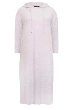 Soft Touch Hoodie-jurk Met Zijsplitten In Lila -NAOMI Kleding Winkel 0a0d7ed4 2c34 43 301555 X