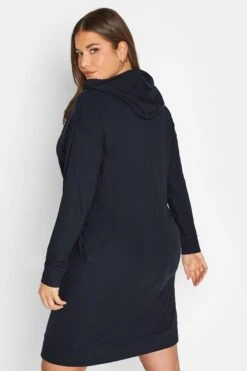 YOURS - Hoodie-jurk Met Zakken In Donkerblauw -NAOMI Kleding Winkel 0a0e1ab2 c3b5 49 301732 C