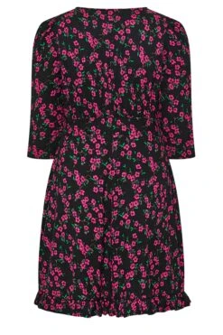 YOURS LONDON - Jurk Met Bloemetjes & V-hals In Zwart En Roze 13 YOURS LONDON - Jurk Met Bloemetjes & V-hals In Zwart En Roze -NAOMI Kleding Winkel 0c3e5929 daf8 41 161846 Y