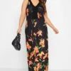 YOURS LONDON - Mouwloze Maxi-jurk Met Bloemmotief In Zwart -NAOMI Kleding Winkel 0d49fe33 f6de 44 162184 B