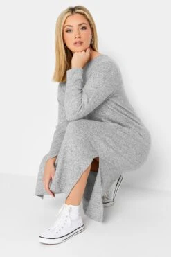 T-shirt-jurk Met Lange Mouwen En Zijsplitten In Gemêleerd Grijs 10 T-shirt-jurk Met Lange Mouwen En Zijsplitten In Gemêleerd Grijs -NAOMI Kleding Winkel 0d7d2910 0d64 49 192359 D