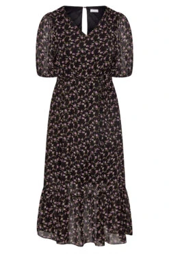 YOURS LONDON - Aangerimpelde Maxi-jurk Met Bloemetjes & Opening Achter In Zwart 12 YOURS LONDON - Aangerimpelde Maxi-jurk Met Bloemetjes & Opening Achter In Zwart -NAOMI Kleding Winkel 0e0b10da 1579 4d 161123 X