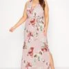 YOURS LONDON - Maxi-jurk Met Bloemenprint & Halternek In Roze -NAOMI Kleding Winkel 0f97fb1e 7d73 49 161473 A