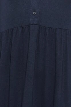 Midi-jurk Met Knoopdetail & Print Op De Zoom In Donkerblauw -NAOMI Kleding Winkel 12fcb80f 869c 4d 301161 Z