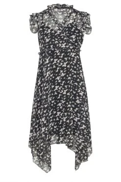 Mouwloze Jurk Met Vlinderprint & Asymmetrische Zoom In Zwart -NAOMI Kleding Winkel 14b24c82 a2ba 4b 174011 X