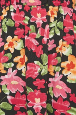 YOURS LONDON - Lange Bardot-jurk Met Bloemmotief & Ruchedetail In Zwart/roze 12 YOURS LONDON - Lange Bardot-jurk Met Bloemmotief & Ruchedetail In Zwart/roze -NAOMI Kleding Winkel 1525f76e 4305 4b 161956 Z