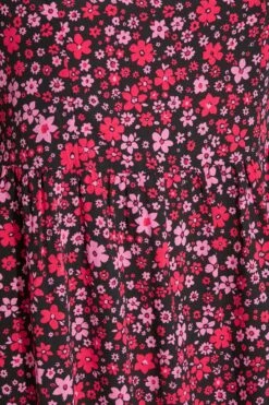 Midi-jurk Bloemenprint & Ballonmouwen In Zwart En Roze 11 Midi-jurk Bloemenprint & Ballonmouwen In Zwart En Roze -NAOMI Kleding Winkel 16be6927 2b05 45 137212 Z