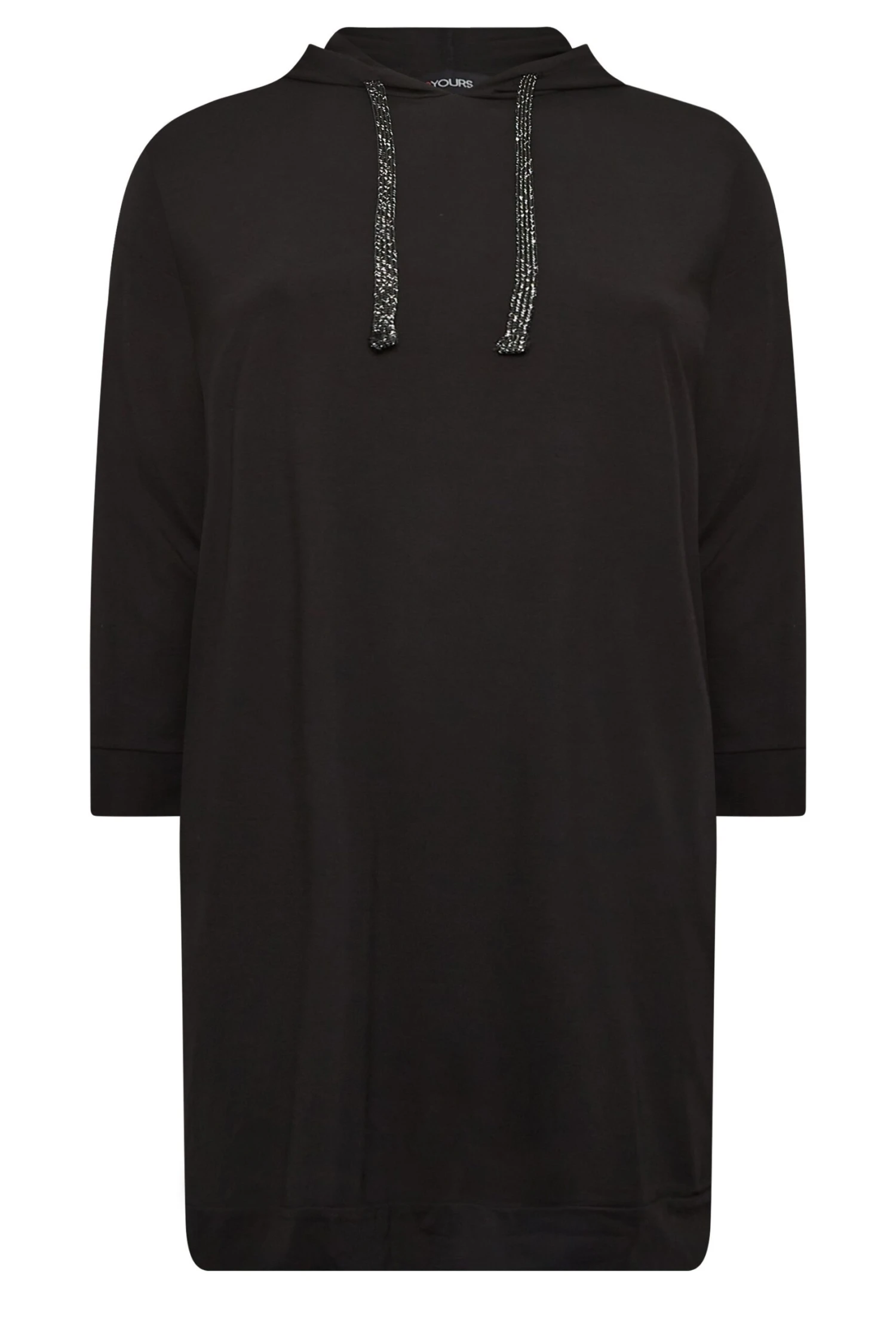 YOURS - Hoodie-jurk Met Zakken In Zwart 7 YOURS - Hoodie-jurk Met Zakken In Zwart - Afbeelding 5