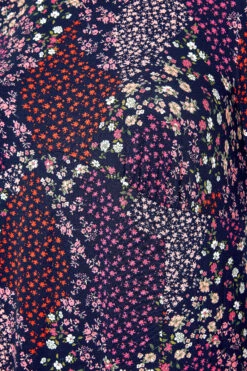 YOURS LONDON - Midi-jurk Met Gemengde Bloemetjes En Split In Donkerblauw -NAOMI Kleding Winkel 1fc35898 9e1c 48 172946 S