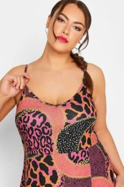 LIMITED COLLECTION - Maxi-jurk Met Dierenprint & Cami-bandjes In Oranje -NAOMI Kleding Winkel 2464a004 b396 49 215536 D