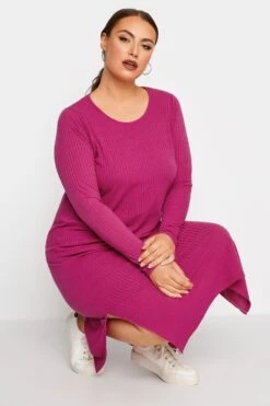 LIMITED COLLECTION - Geribbelde Midi-jurk Met Zijsplitten In Roze 10 LIMITED COLLECTION - Geribbelde Midi-jurk Met Zijsplitten In Roze -NAOMI Kleding Winkel 26f5bc50 2aab 40 215184 D