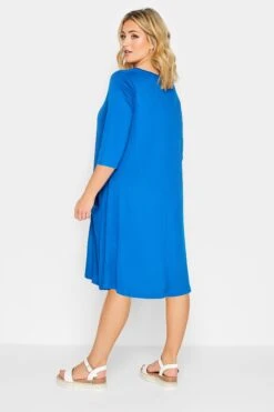 YOURS - Jurk Met Stretch & Zakken In Kobaltblauw -NAOMI Kleding Winkel 290c8cad 845a 4a 301911 C