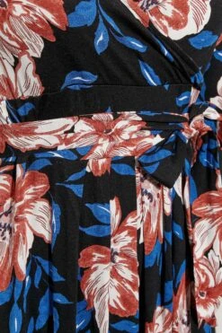 Maxi-jurk Met Bloemenprint & V-hals In Blauw En Zwart -NAOMI Kleding Winkel 2af26790 adfa 40 301153 Z
