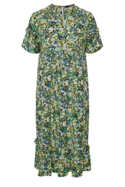 Lange Jurk Met Bloemetjesprint & Korte Mouwen In Multi -NAOMI Kleding Winkel 2c593b8f 12bd 45 173942 X