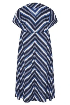 LIMITED COLLECTION - Jurk Met Strepen & Knoopsluiting In Blauw -NAOMI Kleding Winkel 2cccaebe 4eb8 40 217020 X