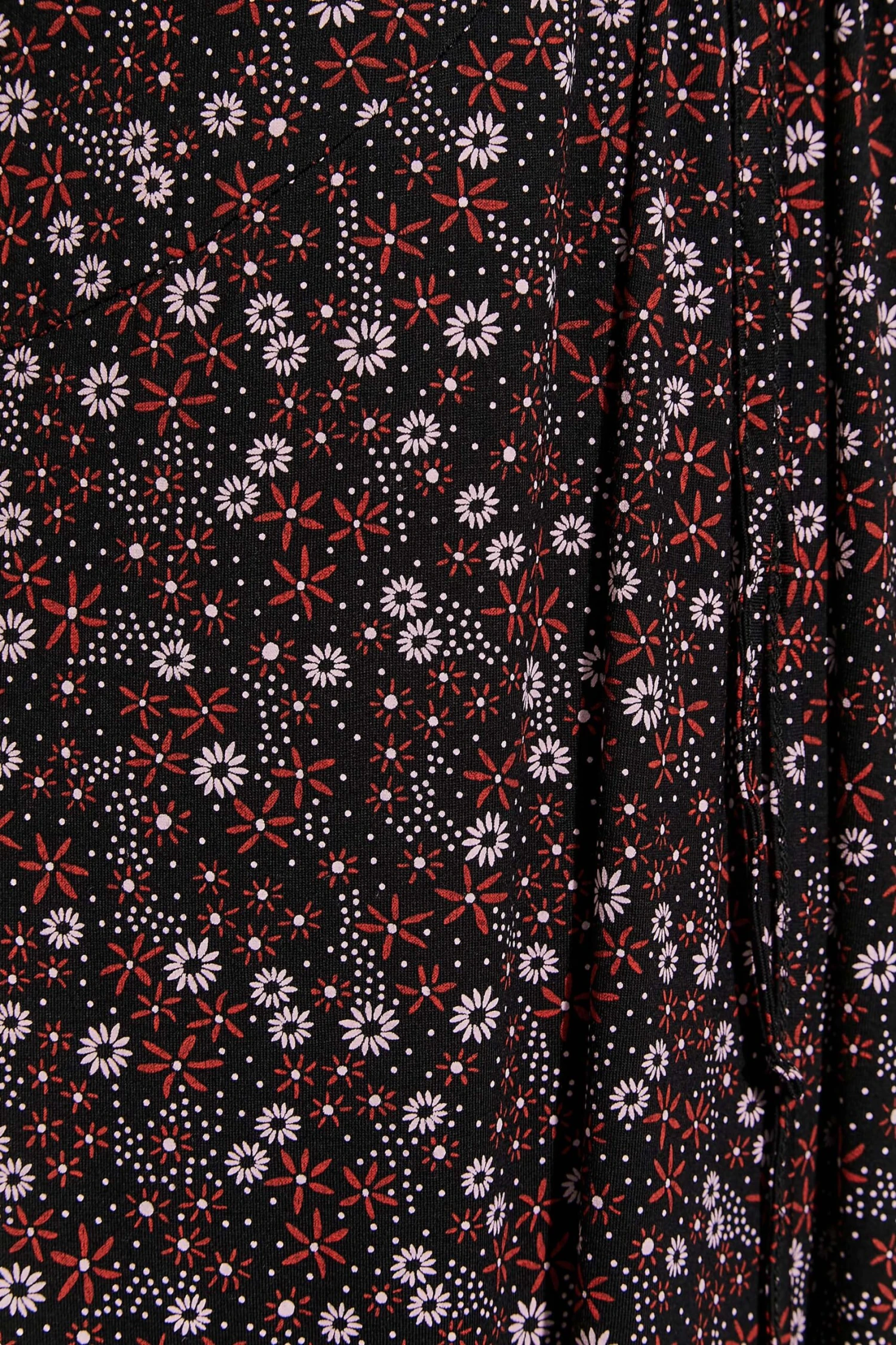 LIMITED COLLECTION - Midaxi-jurk Met Lange Mouwen, Bloemetjesprint & Strikdetail In Zwart 6 LIMITED COLLECTION - Midaxi-jurk Met Lange Mouwen, Bloemetjesprint & Strikdetail In Zwart - Afbeelding 4