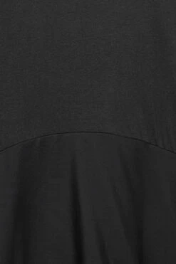 YOURS - Jurk Met Mesh-paneel & Strikdetail In Zwart -NAOMI Kleding Winkel 32d5bc1b 9adf 4e 301196 Z