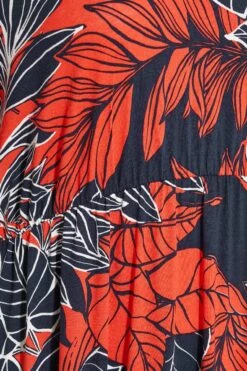 Midi-jurk Met Blote Schouders & Bladerprint In Zwart En Rood 11 Midi-jurk Met Blote Schouders & Bladerprint In Zwart En Rood -NAOMI Kleding Winkel 35662a7c cd81 43 300799 Z