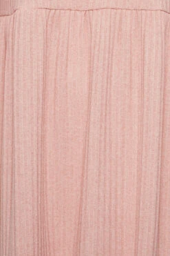 YOURS - Geribbelde Midi-jurk Met Lange Mouwen & Lagen In Roze -NAOMI Kleding Winkel 35cfbc6e 0734 4e 301712 Z