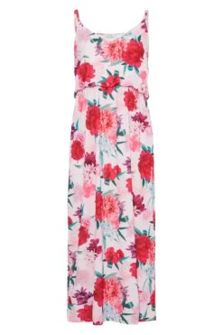 YOURS LONDON - Maxi Cami-jurk Met Bloemenprint In Roze -NAOMI Kleding Winkel 3a208315 be53 42 161431 F
