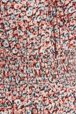 Curve Maxi-jurk Met Bloemetjesprint En Bardot-hals In Wit & Oranje -NAOMI Kleding Winkel 3b4efc17 0ec1 45 137134 Z