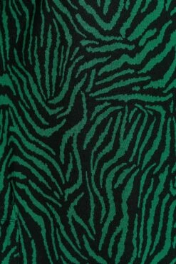 YOURS LONDON - Gebreide Midi-jurk Met Zebraprint & Zakken In Groen -NAOMI Kleding Winkel 3b79cd87 345e 4b 161937 Z