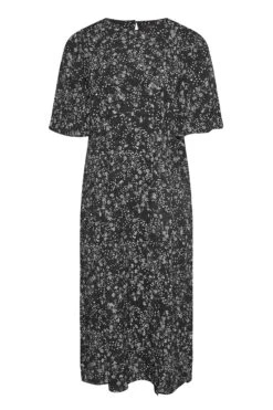 Midi-jurk Met Bloemetjesprint & Zijsplit In Zwart -NAOMI Kleding Winkel 3c527d33 cb27 46 173811 X