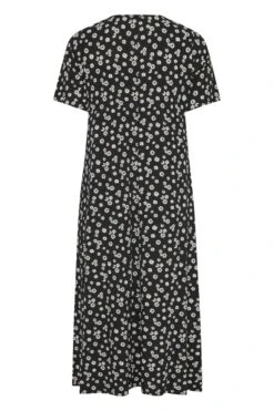 LIMITED COLLECTION - Maxi-jurk Met Madeliefjesprint & Plooidetail In Zwart -NAOMI Kleding Winkel 404fe564 383f 4e 214475 Y