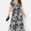 YOURS - Maxi-jurk Met Bladerprint In Zwart & Wit 2 YOURS - Maxi-jurk Met Bladerprint In Zwart & Wit -NAOMI Kleding Winkel 4479e68d 99fc 48 301698 B
