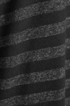 YOURS LUXURY - Soft Touch Jurk Met Strepen & Open Kraag In Zwart -NAOMI Kleding Winkel 4550159e 93e5 44 301485 Z