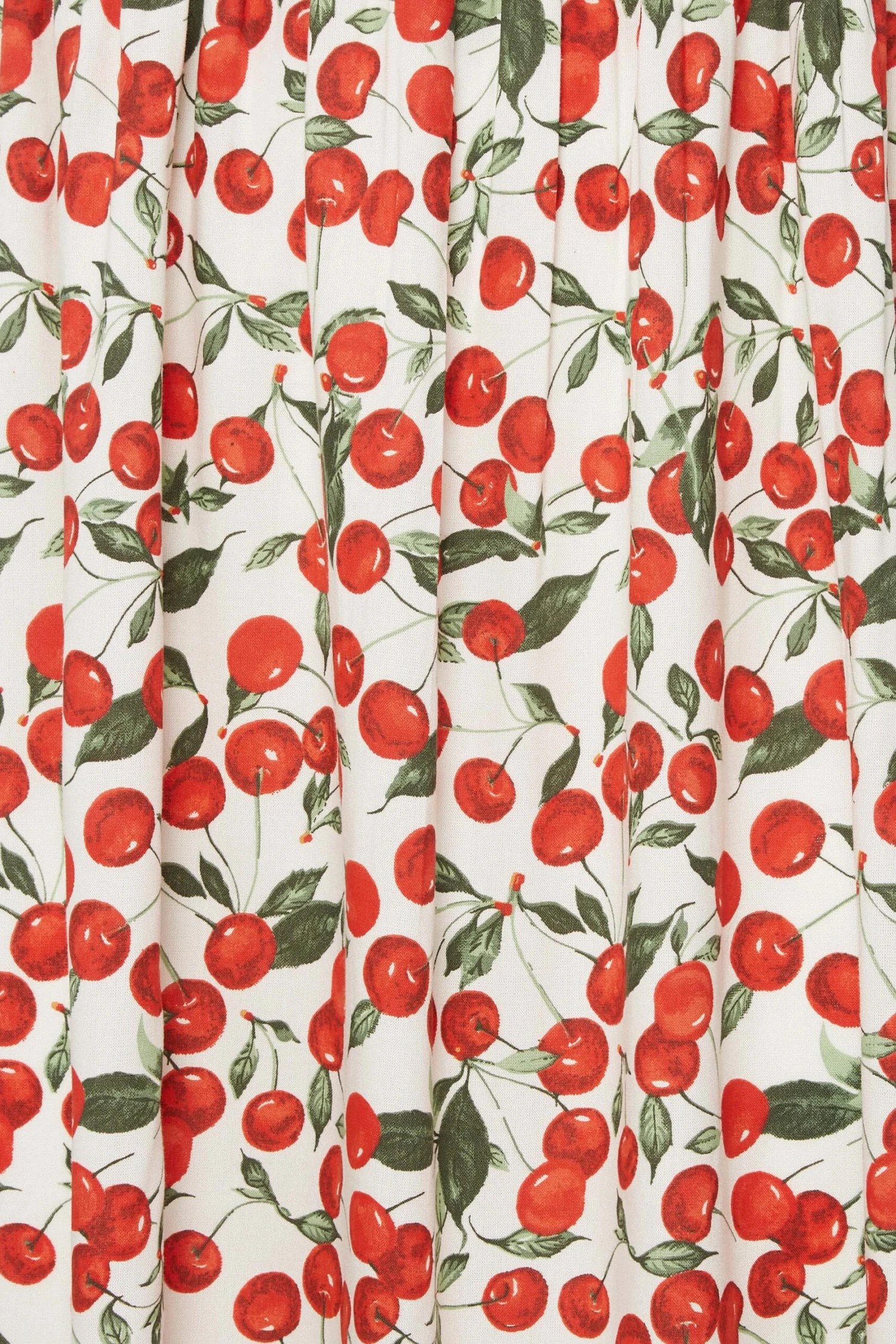 LIMITED COLLECTION - Maxi-jurk Met Kersenprint En Ruchedetail In Wit 6 LIMITED COLLECTION - Maxi-jurk Met Kersenprint En Ruchedetail In Wit - Afbeelding 4