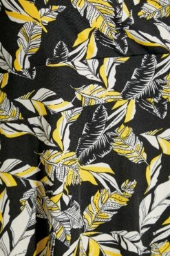 Mouwloze Maxi-jurk Met Bladerprint In Zwart & Geel -NAOMI Kleding Winkel 4c570554 d106 4a 300811 Z