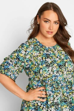 Lange Jurk Met Bloemetjesprint & Korte Mouwen In Multi -NAOMI Kleding Winkel 50f04b64 1d30 43 173942 D