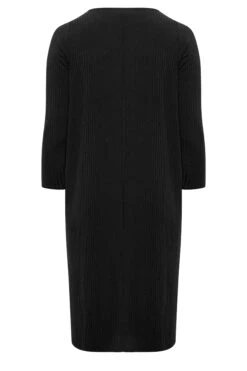 Geribbelde Midaxi-jurk Met Uitsnijding In Zwart -NAOMI Kleding Winkel 56dd96ef f0e8 41 137251 Y