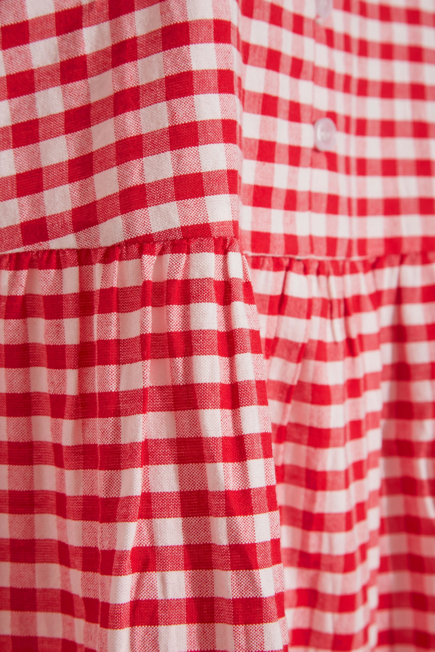 LIMITED COLLECTION - Aangerimpelde Jurk Met Gingham Ruit & Lange Achterkant In Rood 6 LIMITED COLLECTION - Aangerimpelde Jurk Met Gingham Ruit & Lange Achterkant In Rood - Afbeelding 4