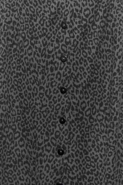 YOURS - Midi-jurk Met Dierenprint & Knopen In Grijs -NAOMI Kleding Winkel 59454b29 995a 4a 174165 Z