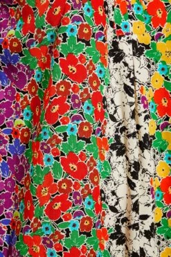 Mouwloze Jurk Met Bloemenprint & Zakken In Groen & Paars -NAOMI Kleding Winkel 6057920c 3666 40 173849 Z