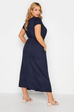 YOURS LONDON - Maxi-jurk Met Zakken In Donkerblauw -NAOMI Kleding Winkel 6384caa1 6374 43 157506R C