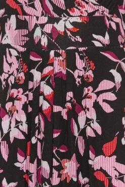 YOURS - Maxi-jurk Met Bladerprint In Paars & Zwart -NAOMI Kleding Winkel 652c60a7 03f1 42 301524 Z