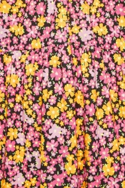 LIMITED COLLECTION - Midi-jurk Met Bloemmotief, Ringdetail En Cami-bandjes In Roze/geel -NAOMI Kleding Winkel 6a1f65b0 f71c 43 215709 Z