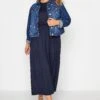 YOURS LONDON - Maxi-jurk Met Zakken In Donkerblauw -NAOMI Kleding Winkel 6d982131 da45 42 157506R B