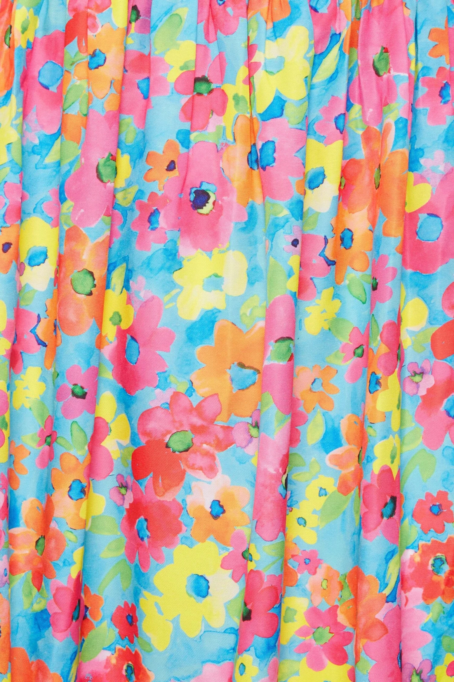 LIMITED COLLECTION - Midi-jurk Met Bloemmotief & Blote Schouders In Roze/blauw 7 LIMITED COLLECTION - Midi-jurk Met Bloemmotief & Blote Schouders In Roze/blauw - Afbeelding 5