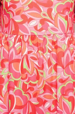 LIMITED COLLECTION - Aangerimpelde Mini-jurk Met Abstracte Print In Rood -NAOMI Kleding Winkel 6f83f24b b377 49 215538 Z